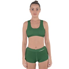Basil Green Racerback Boyleg Bikini Set by FabChoice