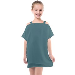 Beetle Green Kids  One Piece Chiffon Dress by FabChoice