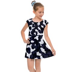 Camouflage Bleu Kids  Cap Sleeve Dress by kcreatif