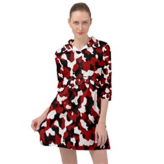 Camouflage Rouge Mini Skater Shirt Dress by kcreatif