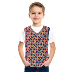 Beautiful Shapes Pattern Kids  Basketball Tank Top by designsbymallika