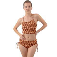 Curvy Geometric Pattern Mini Tank Bikini Set by designsbymallika