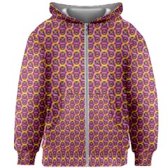 Geometric Groovy Pattern Kids  Zipper Hoodie Without Drawstring