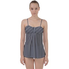 Bande Noir/blanc  Babydoll Tankini Set by kcreatif