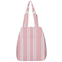 Bandes Blanc/rose Clair Center Zip Backpack by kcreatif