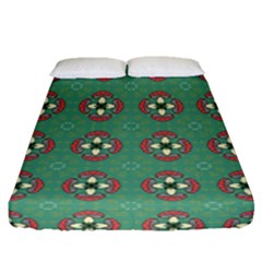 Mushrooms In The Meadow  Fitted Sheet (queen Size) by SychEva