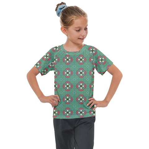 Mushrooms In The Meadow  Kids  Mesh Piece Tee by SychEva