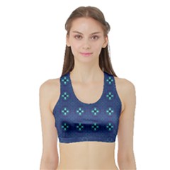 Mushrooms In The Meadow  Sports Bra With Border by SychEva