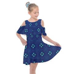 Mushrooms In The Meadow  Kids  Shoulder Cutout Chiffon Dress by SychEva