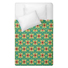 Green Floral Pattern Duvet Cover Double Side (single Size) by designsbymallika