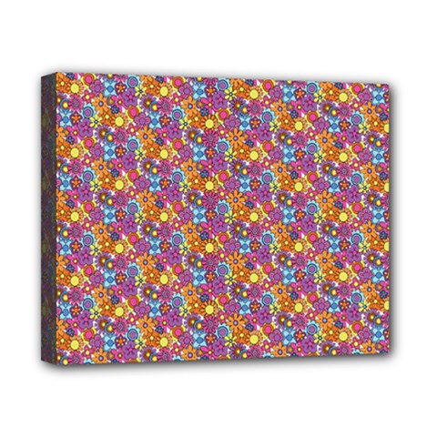 Groovy Floral Pattern Canvas 10  x 8  (Stretched)