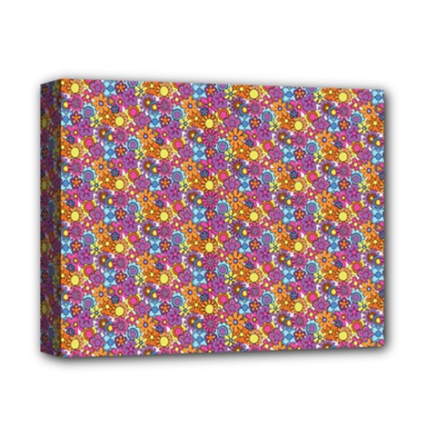Groovy Floral Pattern Deluxe Canvas 14  X 11  (stretched) by designsbymallika