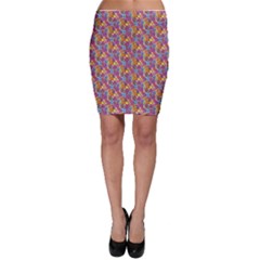 Groovy Floral Pattern Bodycon Skirt