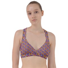 Groovy Floral Pattern Sweetheart Sports Bra