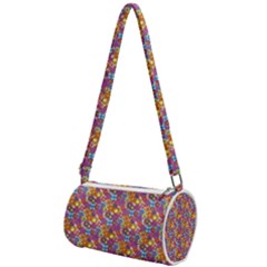 Groovy Floral Pattern Mini Cylinder Bag