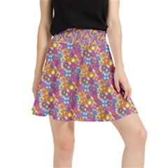 Groovy Floral Pattern Waistband Skirt by designsbymallika