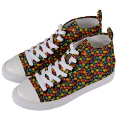 Smile Always Women s Mid-top Canvas Sneakers by designsbymallika