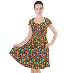 Smile Always Cap Sleeve Midi Dress by designsbymallika