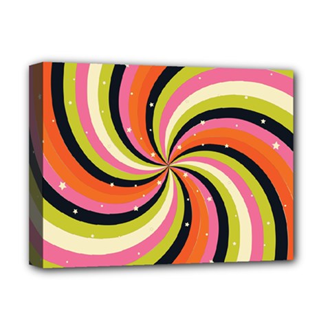 Psychedelic Groovy Orange Deluxe Canvas 16  X 12  (stretched)  by designsbymallika