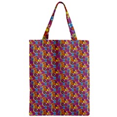Summer Floral Pattern Zipper Classic Tote Bag