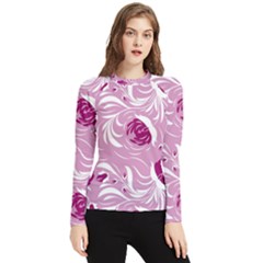 Folk Floral Pattern  Flowers Print  Women s Long Sleeve Rash Guard by Eskimos