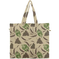 Folk Floral Pattern  Flowers Print  Canvas Travel Bag by Eskimos