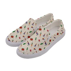 Vegetables Athletes Women s Canvas Slip Ons by SychEva