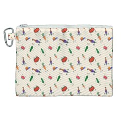 Vegetables Athletes Canvas Cosmetic Bag (xl) by SychEva