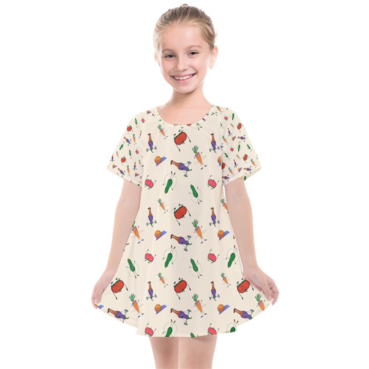 vegetables athletes Kids  Smock Dress