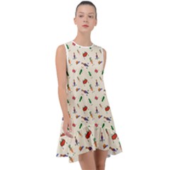 Vegetables Athletes Frill Swing Dress by SychEva