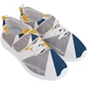 Pattern abstrait effet bleu/jaune Men s Velcro Strap Shoes View3