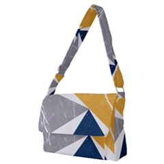 Pattern Abstrait Effet Bleu/jaune Full Print Messenger Bag (m) by kcreatif