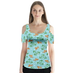 1ca64105-e9a5-48b8-8afe-fd889f7f199f Butterfly Sleeve Cutout Tee 