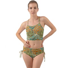 Orange Flowers Mini Tank Bikini Set by goljakoff