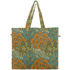 Orange Flowers Canvas Travel Bag by goljakoff