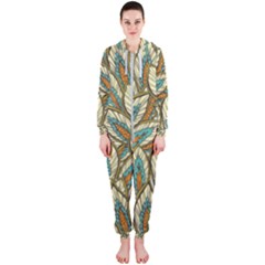 Green Leaves Hooded Jumpsuit (ladies)  by goljakoff