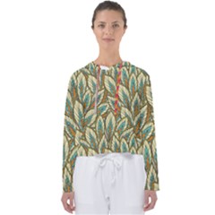 Green leaves Women s Slouchy Sweat