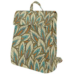 Green Leaves Flap Top Backpack by goljakoff