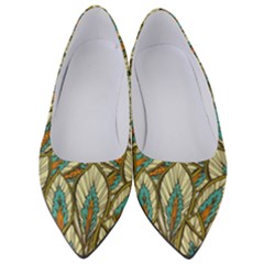 Green leaves Women s Low Heels