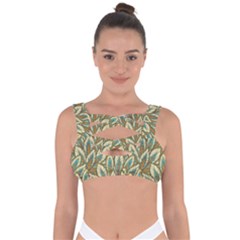 Green Leaves Bandaged Up Bikini Top by goljakoff