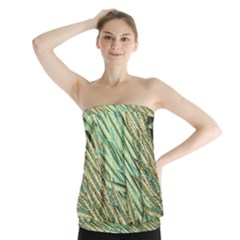 Green Leaves Strapless Top by goljakoff