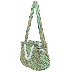 Green Leaves Rope Handles Shoulder Strap Bag by goljakoff