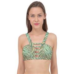 Green Leaves Cage Up Bikini Top by goljakoff