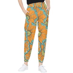 Orange Flowers Tapered Pants by goljakoff