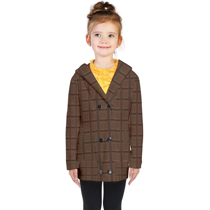Chocolate Kids  Double Breasted Button Coat