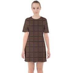 Chocolate Sixties Short Sleeve Mini Dress by goljakoff