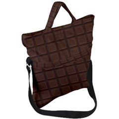 Chocolate Fold Over Handle Tote Bag by goljakoff