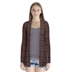 Milk Chocolate Drape Collar Cardigan by goljakoff