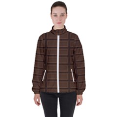 Milk Chocolate Women s High Neck Windbreaker by goljakoff