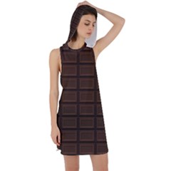 Milk Chocolate Racer Back Hoodie Dress